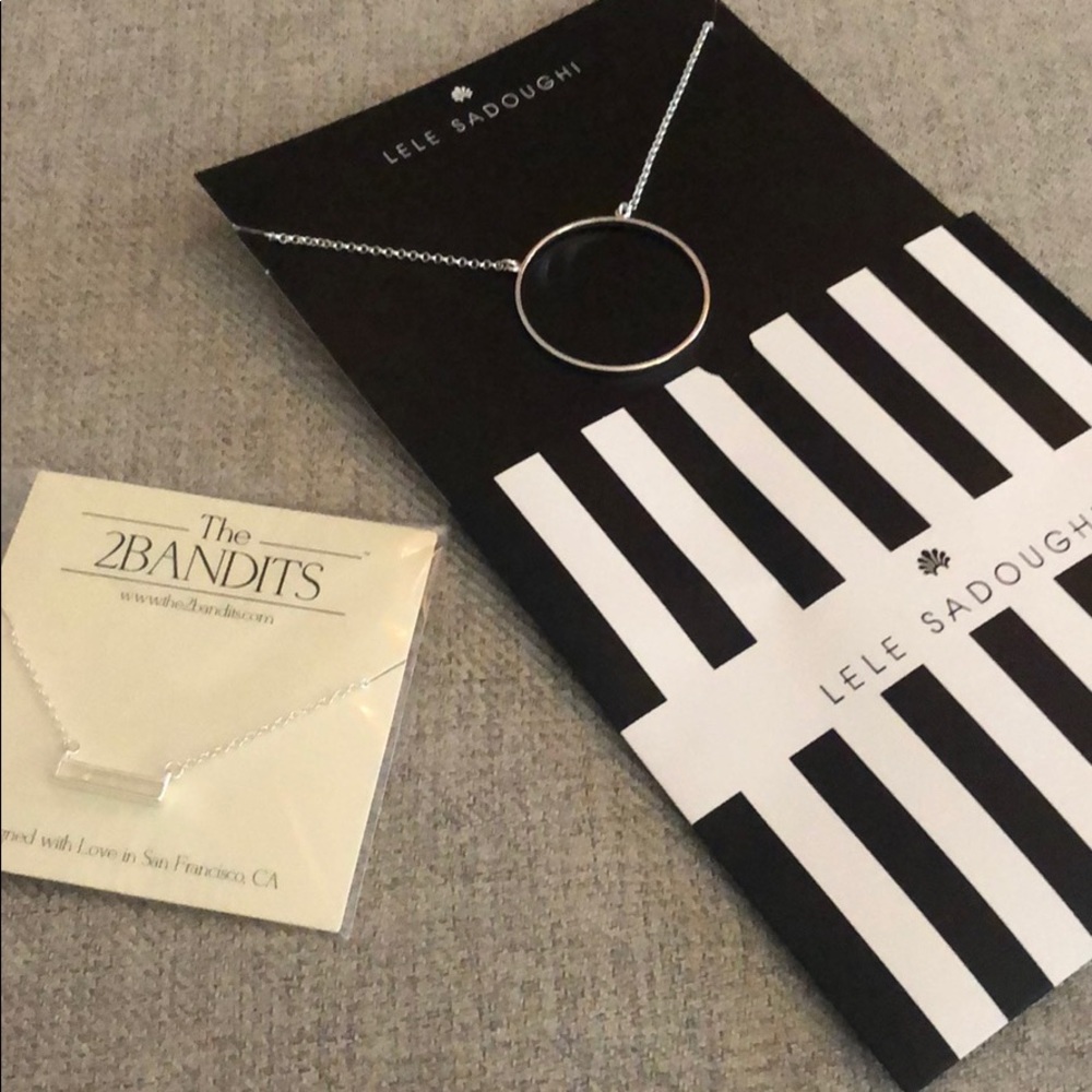 2 modern style necklaces